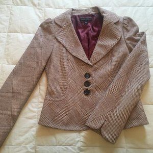 Banana Republic Fitted Plaid Hipster Wool Jacket - Autumn colors